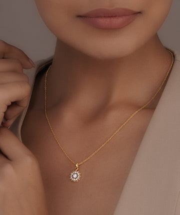 Sunbloom Spark Pendant in 92.5 Sterling Silver