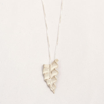Silver Poplar Leaf Pendant