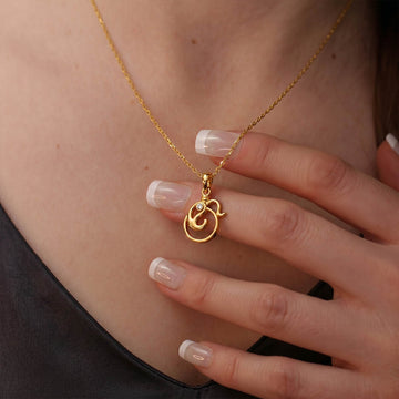 Ganpati Swirl Necklace in 92.5 Sterling Silver