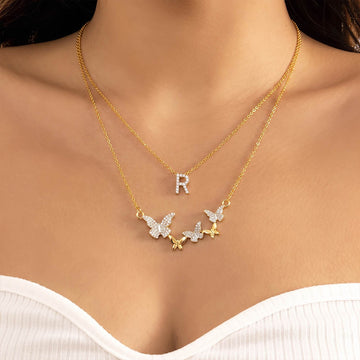Initial & Titli Necklace