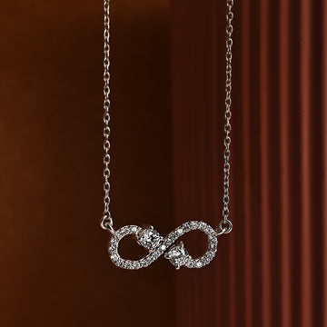 Eternal Infinity Spark Necklace in 92.5 Sterling Silver