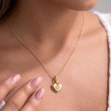 Starlet Heart Pendant in 92.5 Sterling Silver