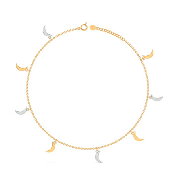 Crescent Anklet in 92.5 Sterling Silver