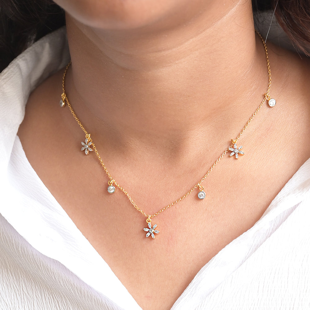 Daisy Love Necklace in 92.5 Sterling Silver