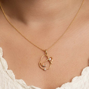 Om Ganpati Bliss Necklace in 92.5 Sterling Silver
