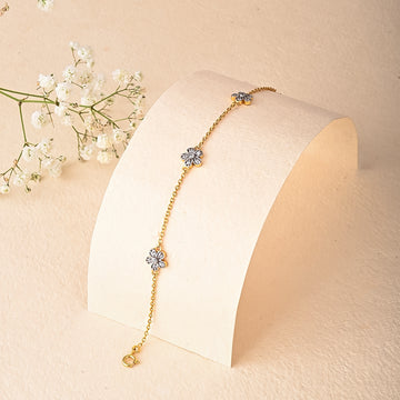 Jasmine Flower Bracelet in 92.5 Sterling Silver