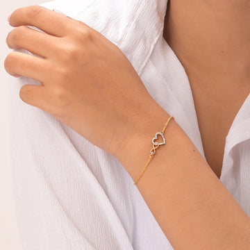 Pure Heart Infinity Bracelet in 92.5 Sterling Silver