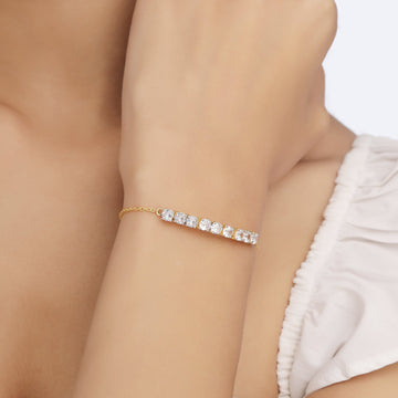 Diamond Arc Tennis Bracelet