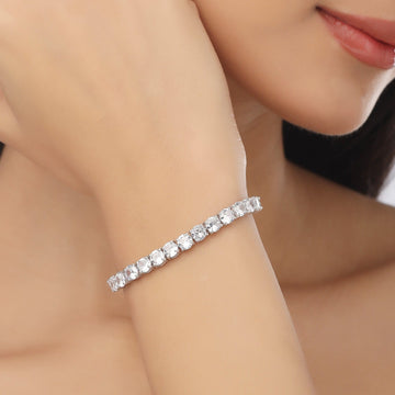 Large Diamond Tennis Bracelet