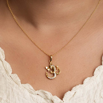 Om Ganpati Aura Necklace in 92.5 Sterling Silver