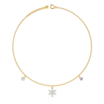 Daisy Love Anklet in 92.5 Sterling Silver