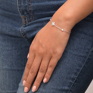 Petal Charm Bracelet in 92.5 Sterling Silver