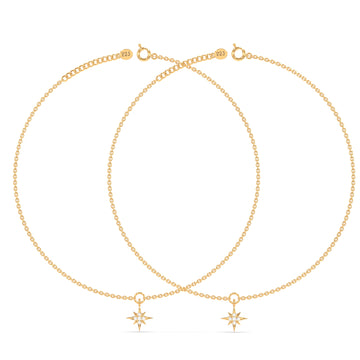 Northern Star Anklet in 92.5 Sterling Silver