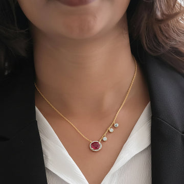 Ruby Diamond Necklace