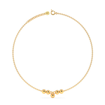 Shimmering Beads Anklet in 92.5 Sterling Silver