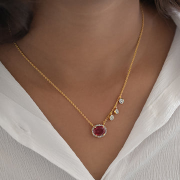 Ruby Diamond Necklace.