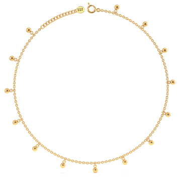 Golden Drop Anklet in 92.5 Sterling Silver