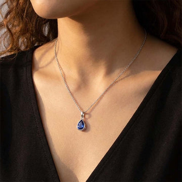 Tear Drop 92.5 Sterling Silver Necklace