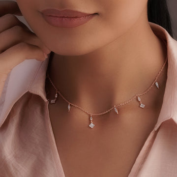 Zariah Bloom Drop Necklace in 92.5 Sterling Silver