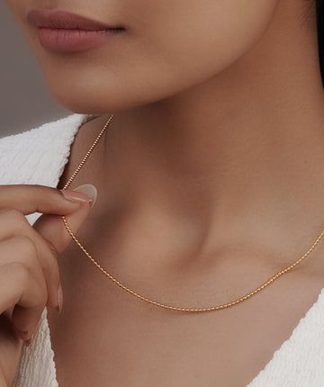 Beaded Grace Chain in 92.5 Sterling Silver