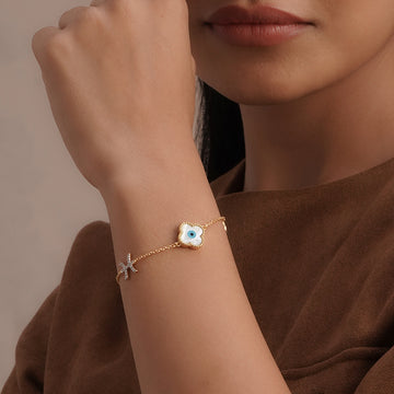 Luck Charm Personalised Clover Bracelet