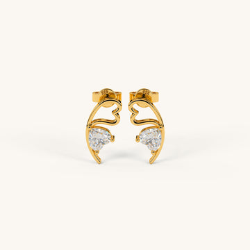 Hridaya Loop Stud Earrings in 92.5 Sterling Silver