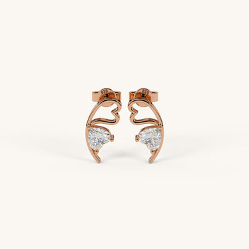 Hridaya Loop Stud Earrings in 92.5 Sterling Silver