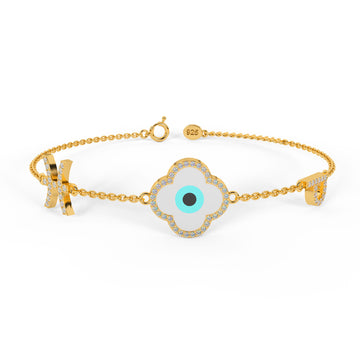 Luck Charm Personalised Clover Bracelet