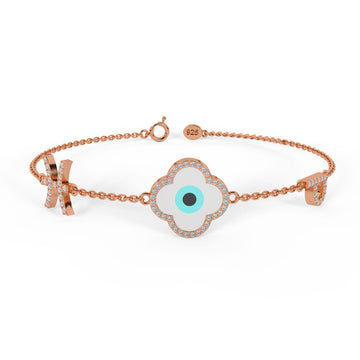 Luck Charm Personalised Clover Bracelet