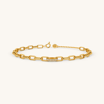 Dazzle Link Bracelet in 92.5 Sterling Silver