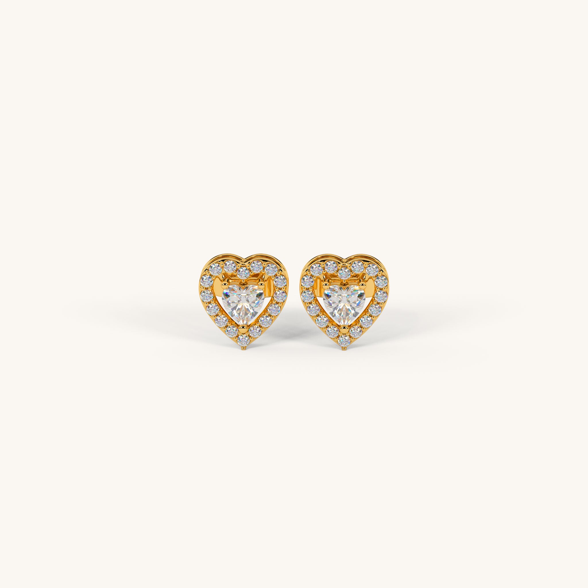 Heart Glow Studs in 92.5 Sterling Silver