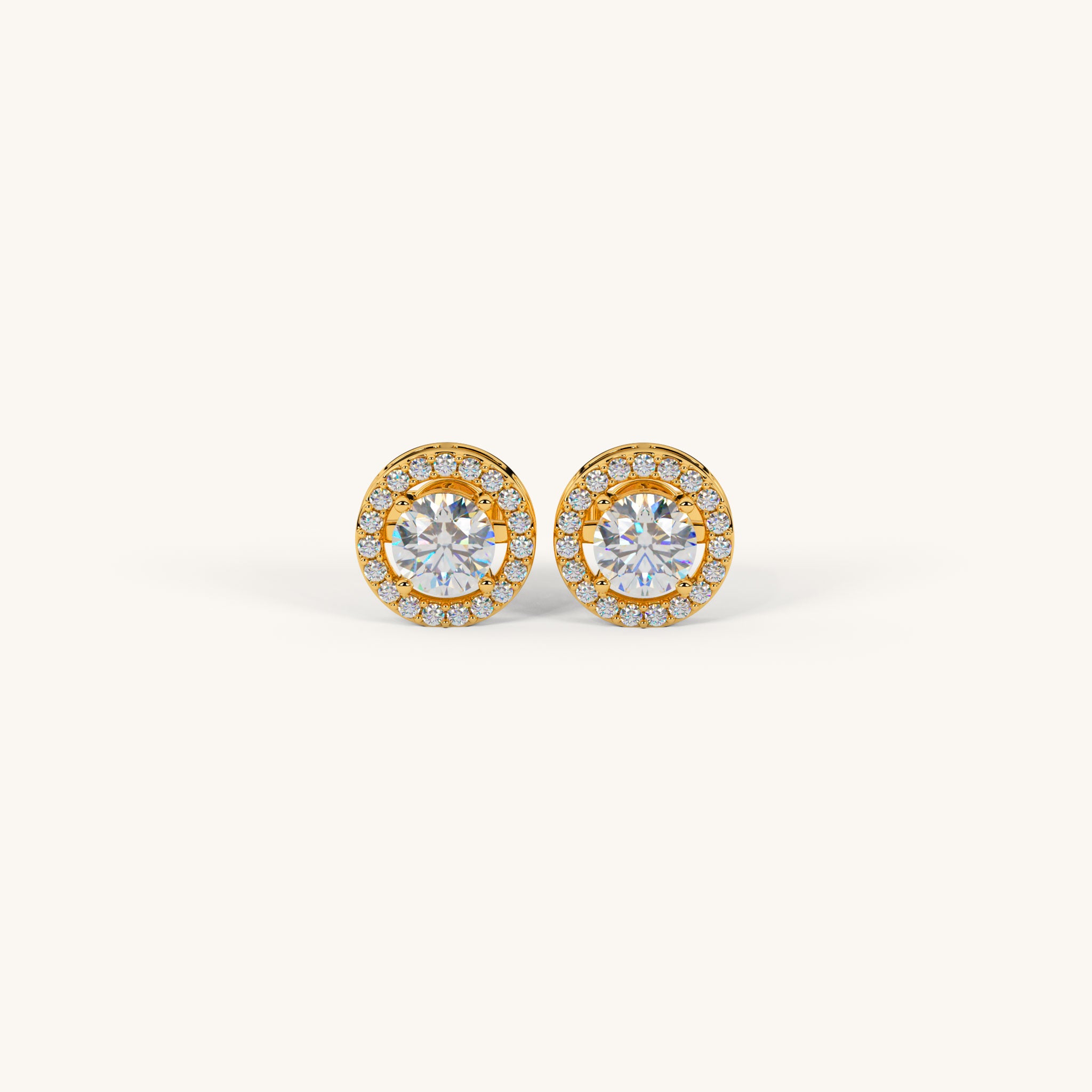 Halo Luxe Studs in 92.5 Sterling Silver