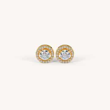Halo Luxe Studs in 92.5 Sterling Silver
