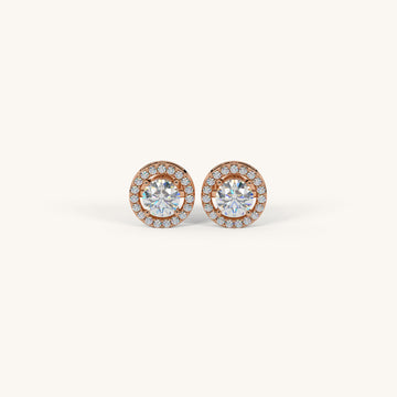 Halo Luxe Studs in 92.5 Sterling Silver