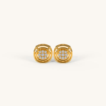 Aura Grid Studs in 92.5 Sterling Silver