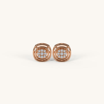 Aura Grid Studs in 92.5 Sterling Silver