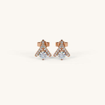 Meru Diamond Stud Earrings in 92.5 Sterling Silver