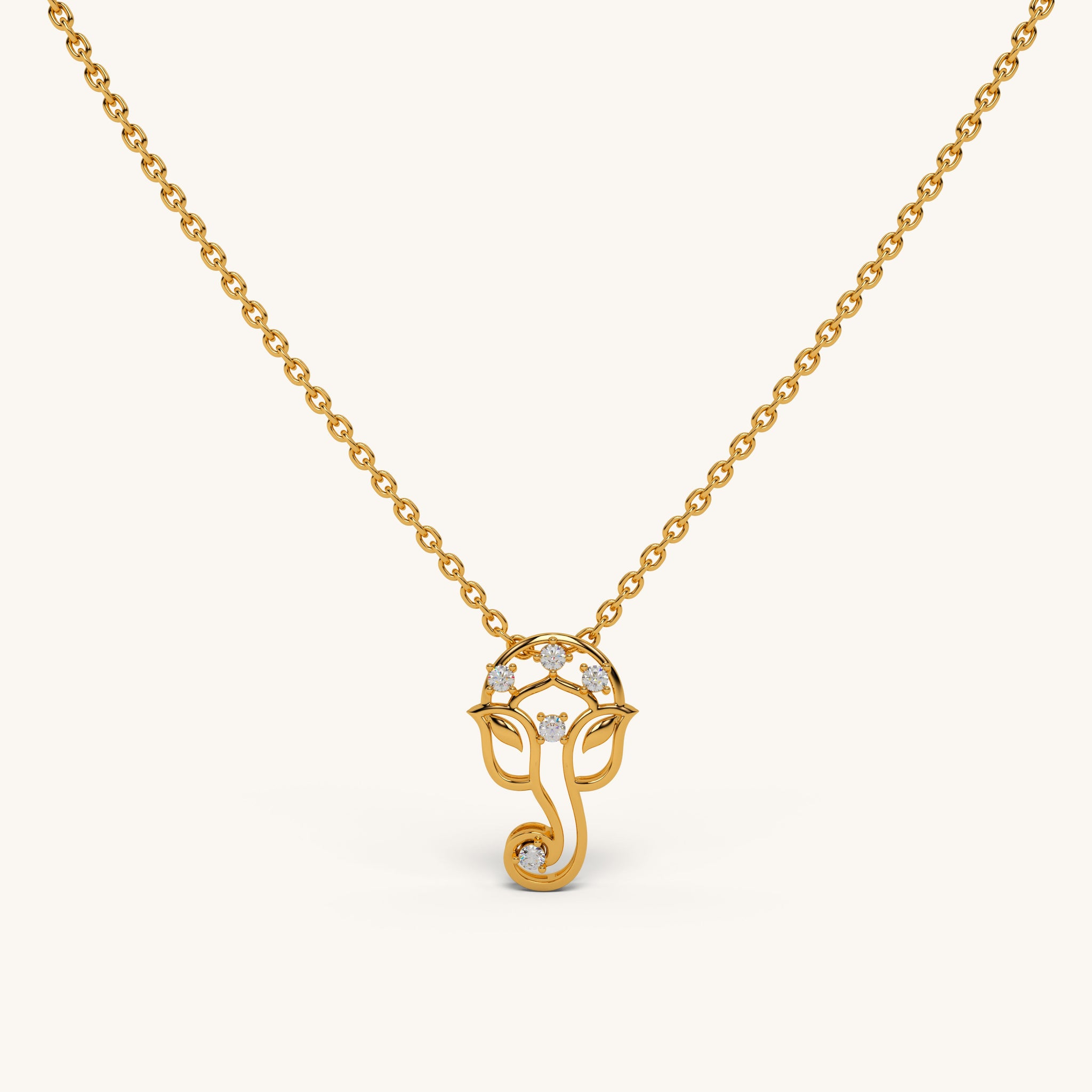 Shubh Labh Ganesha Necklace in 92.5 Sterling Silver