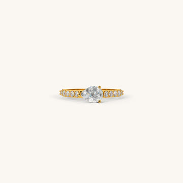 Pear Pavé Ring in 92.5 Sterling Silver