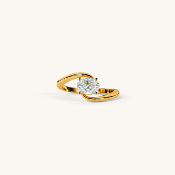 Solitaire Twist Ring in 92.5 Sterling Silver