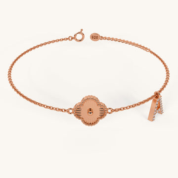 Hope Initial Clover Bracelet