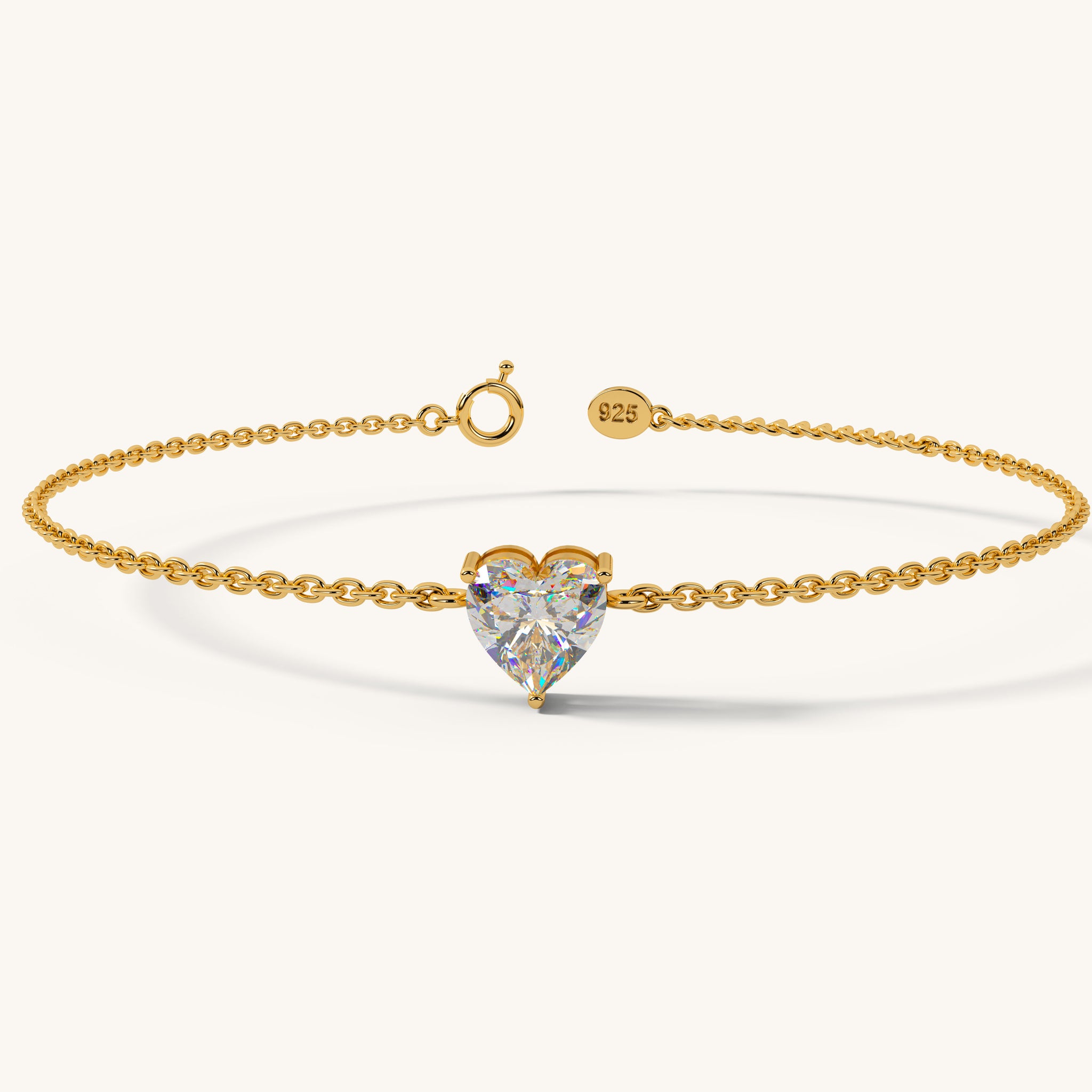 Love Heart Bracelet in 92.5 Sterling Silver