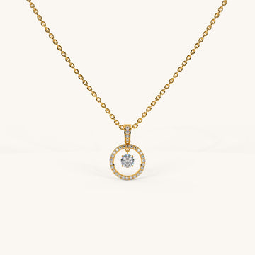 Halo Sparkle Pendant in 92.5 Sterling Silver