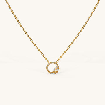 Bloom Circle Pendant in 92.5 Sterling Silver