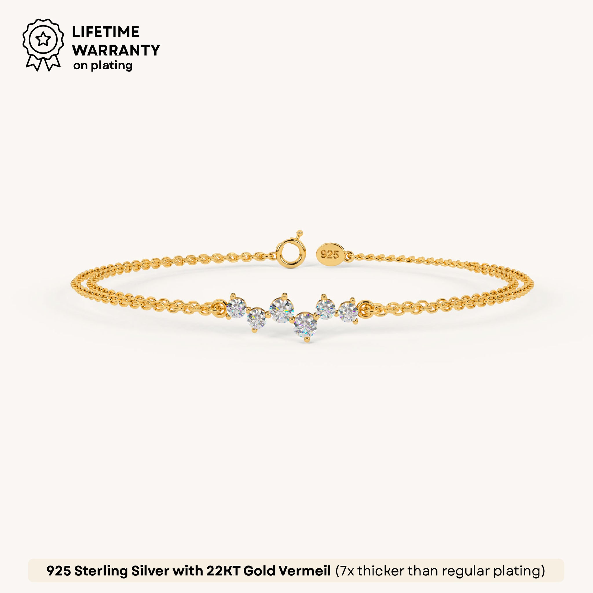Glitz Diamond Bracelet in 92.5 Sterling Silver