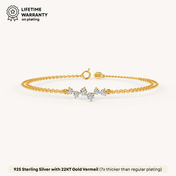 Glitz Diamond Bracelet in 92.5 Sterling Silver