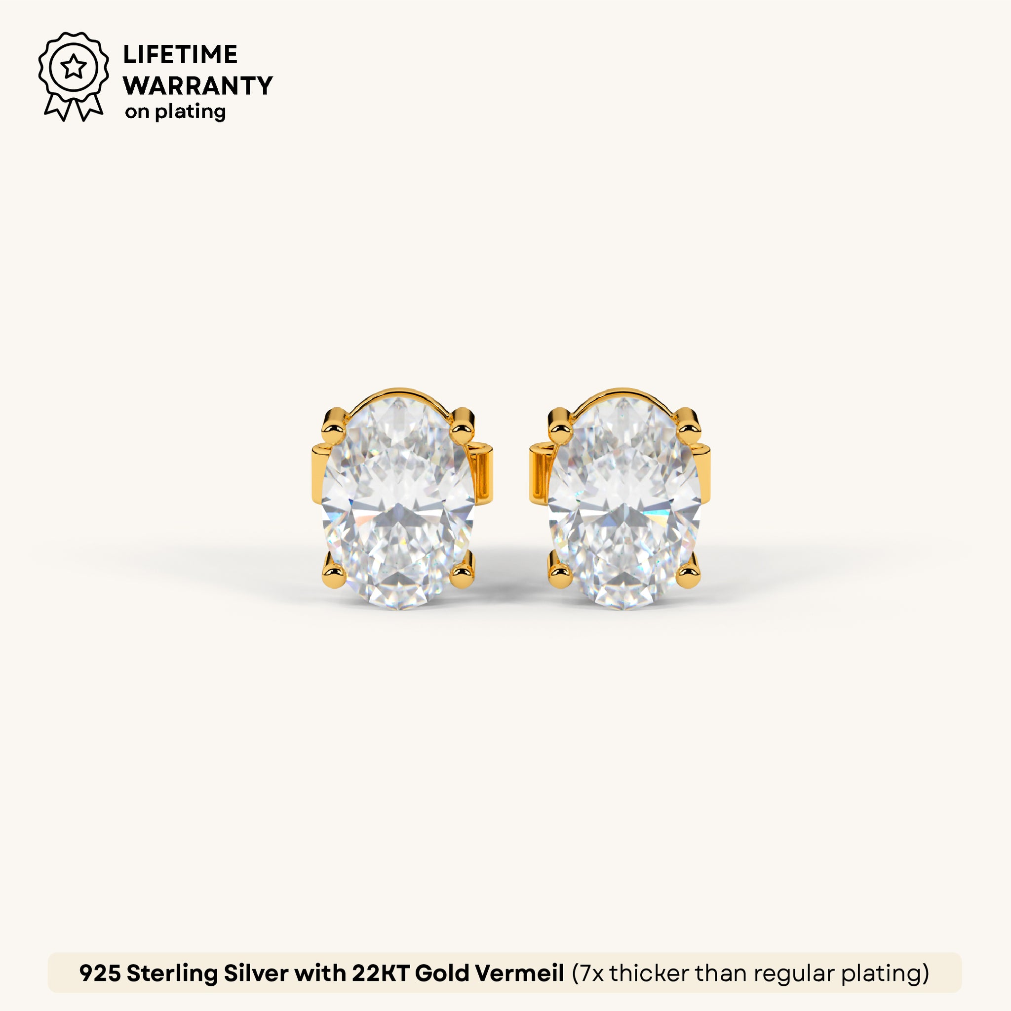 Marquise Glow Studs in 92.5 Sterling Silver