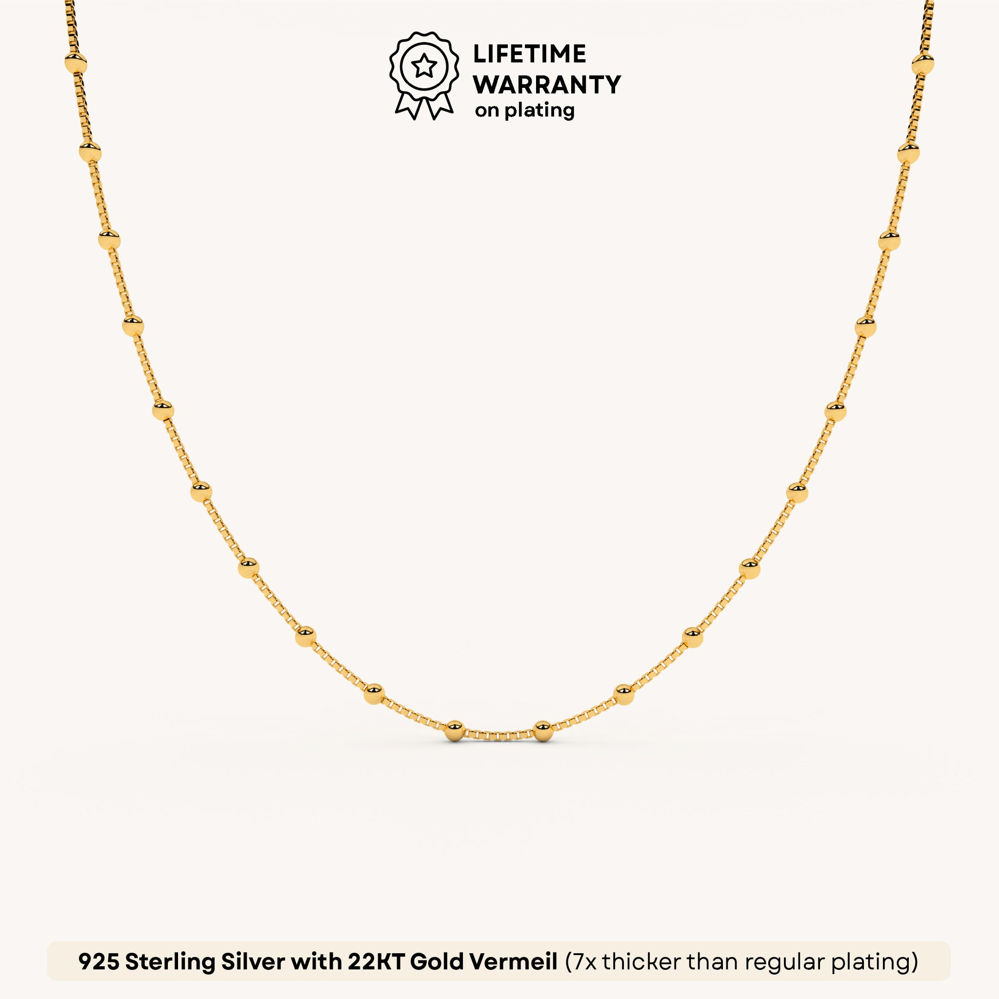Beaded Luxe Chain Necklace in 92.5 Sterling Silver