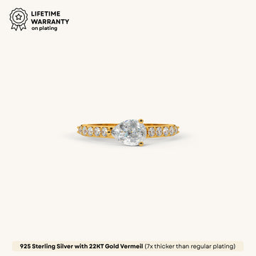 Pear Pavé Ring in 92.5 Sterling Silver