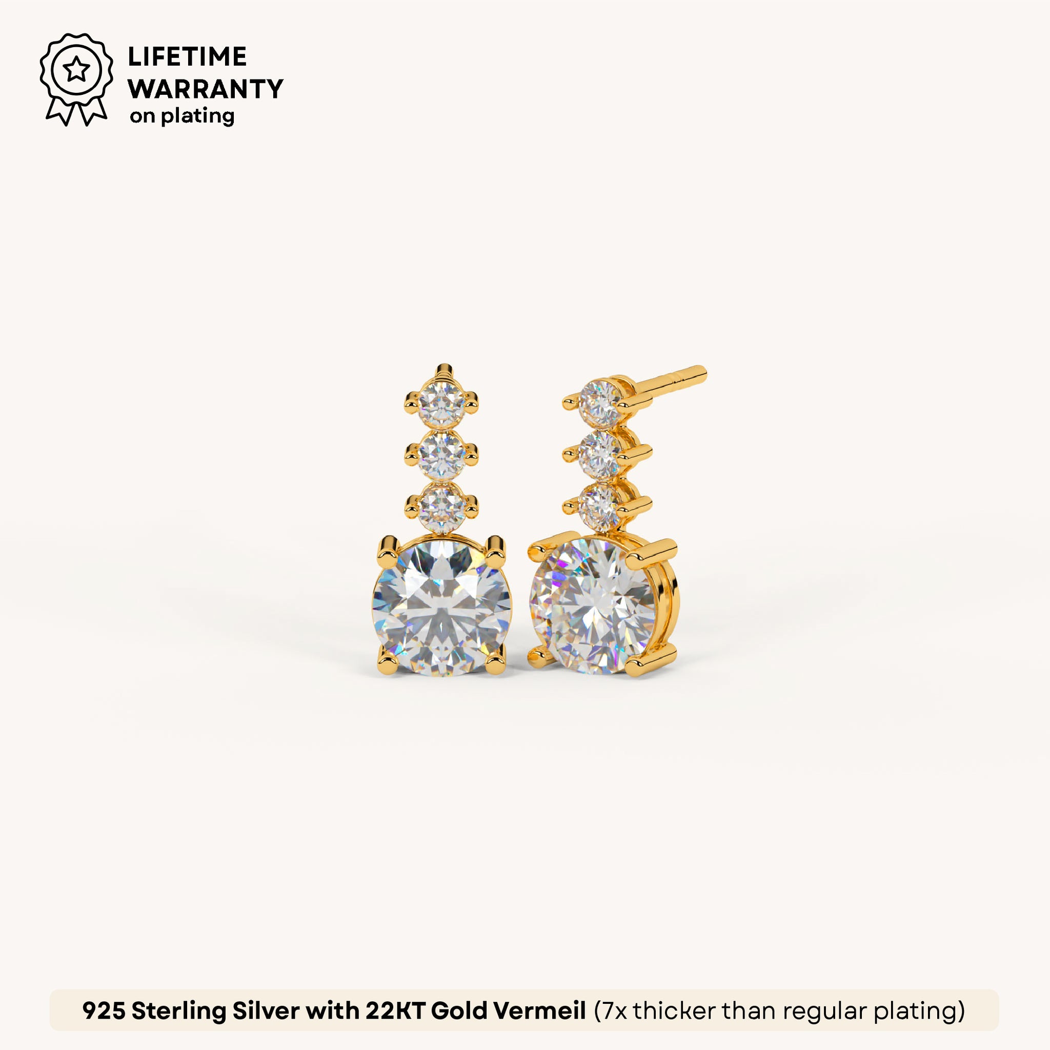 Glow Drop Studs in 92.5 Sterling Silver